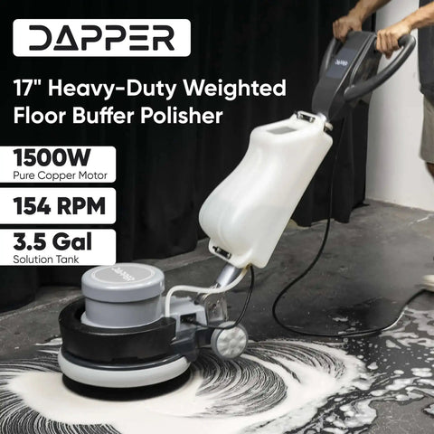 Heavy Duty Weighted Floor Buffer Polisher 1500W 154 RPM For Commercial Scrubbing And Polishing With Removable Weight System