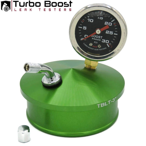 Turbo Boost Leak Tester Shop Kit For Universal Intake Charge Pipe Pressure Test 30 PSI Boost Gauge Fits 3 To 4 Inch Turbos Billet 6061 CNC Aluminum End Cap