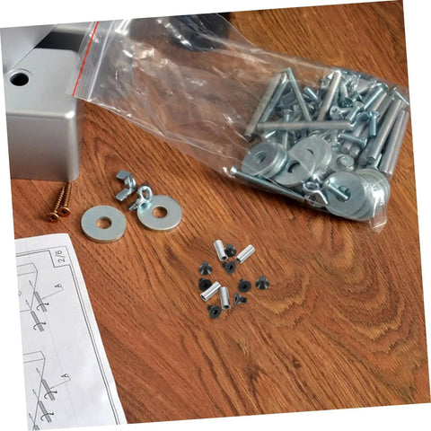 4 Piece Knife Handle Rivet Set For Easy Knife Repair And Installation with alloy steel components on a wooden surface