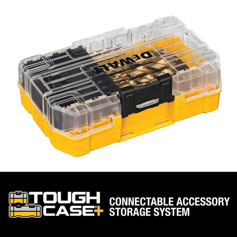 Titanium Nitride Coated 14 Piece Drill Bit Set For Wood Metal And Plastic With Connectable Storage System by DEWALT.