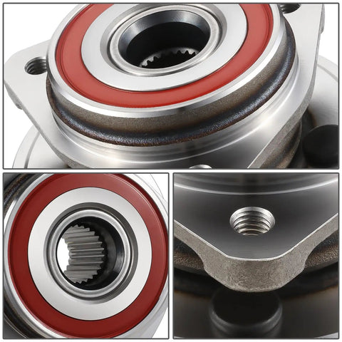 78mm Full Cast Rotor Front Wheel Bearing Hub Assembly Direct-Fit For Jeep Cherokee 1999-2001 And Jeep Wrangler 1999-2006 2Nd Design Driver Or Passenger Side Bare Steel Factory Style Replacement Easy Install
