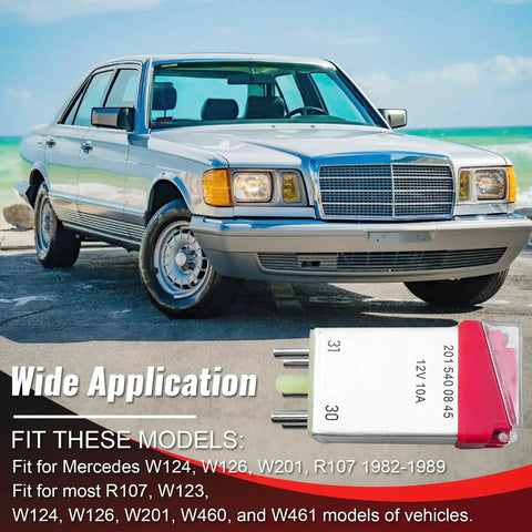 Mercedes Overload Protection Relay With Real Time Current Monitoring For 1982 1987 Models Fits W124 W126 W201 R107 W460 W461.