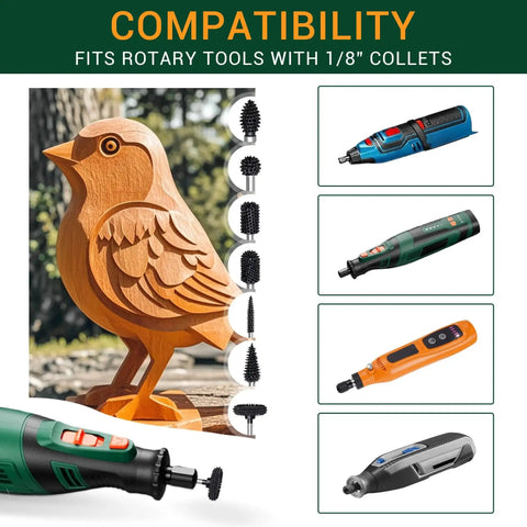 Rotor Saw Burr For Dremel And Foredom With One Eighth Inch Shaft Very Coarse Wood Carving Bit compatibility chart
