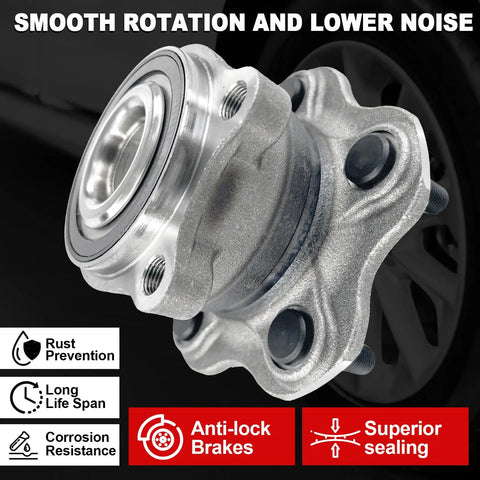 Rear Wheel Bearing Hub Assembly Fits Altima 2007-2018, Maxima 2009-2019, Murano 2015-2019, durable OE replacement hub close-up