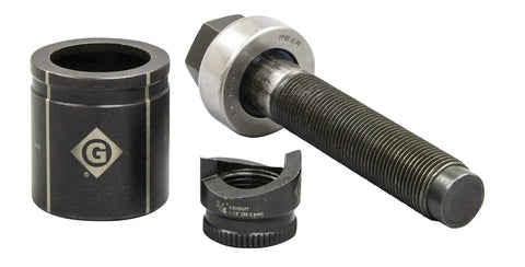 K2BB Three Quarters Inch Slug Buster Manual Knockout Set Replacement For 7211BB, knurled punch and bolt, black finish, pro grade tool.