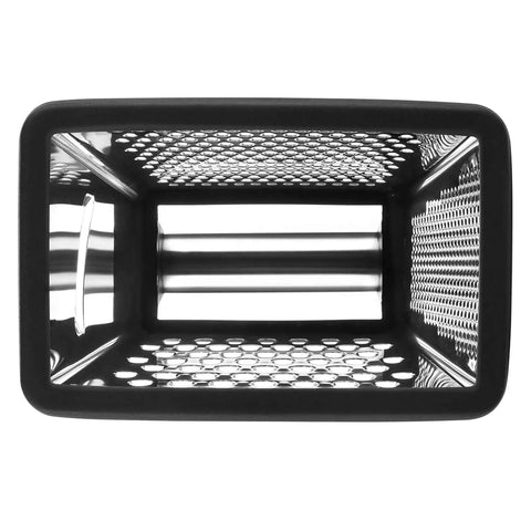 Interior view of Extra Large Four Sided Stainless Steel Box Grater For Parmesan, Vegetables And Ginger, Dishwasher Safe, Fatigue Free Grating