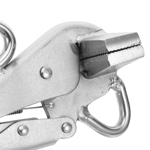 Close-up of Auto Body Sheet Metal Locking Clamp Pulling Pliers Adjustable Welding Tool with sturdy jaw design