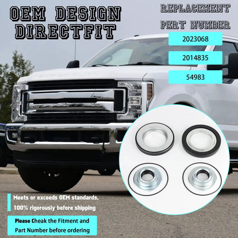 Front Axle Knuckle Vacuum Shaft Seal And Outer Tube Seals Kit for 2005 to 2019 Ford F Series Super Duty F250 F350 F450 F550