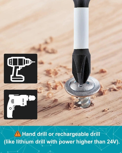 12 Piece Diamond Drill Bits Set For Tile Masonry And Wood With 1/4 Inch Quick Change Hex Shank drilling into wood surface