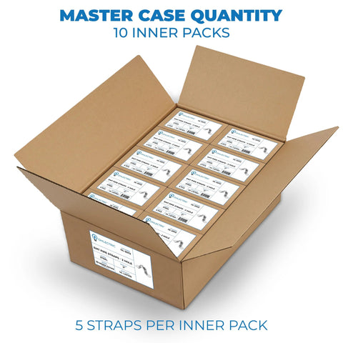 OhLectric steel pipe strap, 2-inch zinc-coated, 2-hole U bracket, 50-pack in master carton