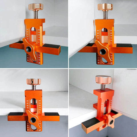 Pro Grade Cabinet Door Positioner Jig With 2 In 1 Versatility Aluminum Alloy Build for accurate frameless or face-frame installations.