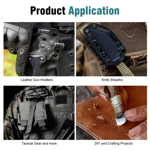 DIY Chicago Screw Hardware Kit For Kydex And Leather Holsters Knife Sheaths And Belt Clips Black 20 Sets application