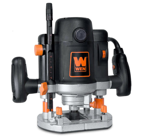 Rock-Solid 15 Amp Variable Speed Plunge Router Kit With Carrying Case And Edge Guide, Soft-Start Motor From 8,000 To 23,000 RPM