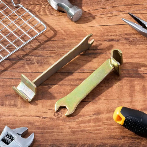 4 Pack Clamp Wrench Tool Set For Ductwork With 135mm And 155mm Lever Lock Tools on wooden surface
