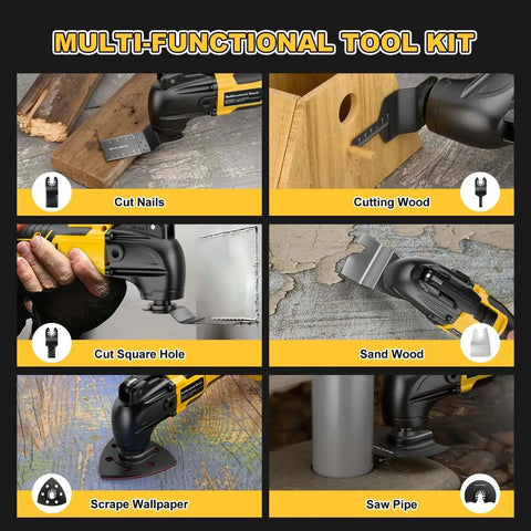 Multi-functional Cordless Oscillating Tool for Dewalt 20V Battery Bare Tool Synxiter Brand, cutting and sanding