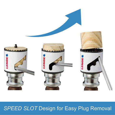 Durable Hole Saw With Arbor For Metal Cutting, 1 Inch Diameter, Speed Slot For Easy Plug Ejection, 2x More Durable, LENOX
