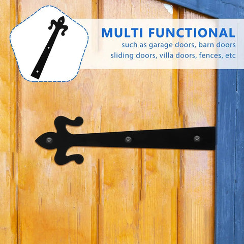 Shaped Shed Door Hinges Lift Off Hardware mounted on wood showcasing easy installation and high load capacity for DIY projects.