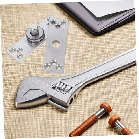 Hidden Door Hinge 360 Degree Heavy Duty Concealed Stainless Steel Pivot For Bookcase Cabinets And Modern Interiors Invisible Design For A Sleek Seamless Look And Smooth Easy Open Close with wrench and screws visible