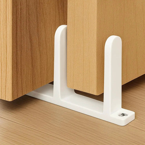 Four Pack Closet Door Floor Guides For Universal Sliding Doors, Bottom Mounted Floor Guides Fit One And Three Eighths Inch Doors