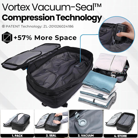 BlackVoyage Vortex cordless vacuum-seal pump by Amazon; portable home appliance with space-saving bags and folded clothes