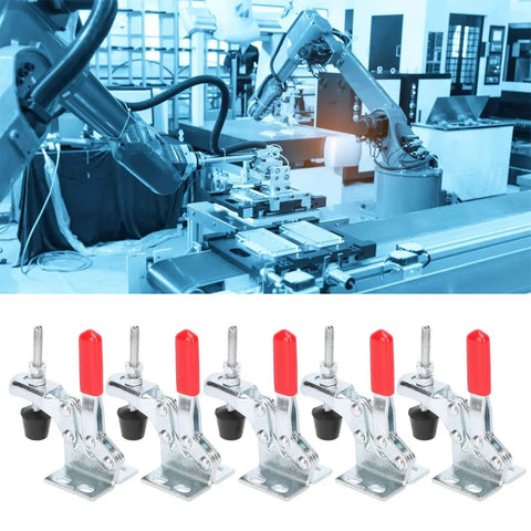 5Pcs Toggle Clamp Set With Quick Release And Hold Down Capability For Vertical Fixtures Heavy Duty 30Kg Clamping Force