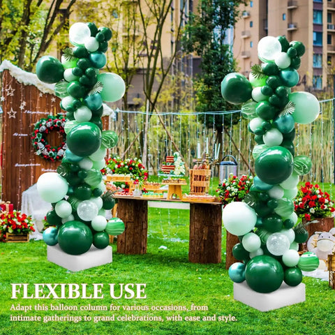 Adjustable Balloon Pillar Kit Set 4 With Stable Bases For Indoor Outdoor Events in garden setting