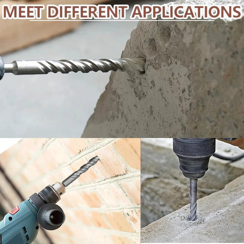 1-1/8 Inch SDS Plus Masonry Drill Bit For Concrete Brick Block With Rock Solid Carbide Tip, rotary hammer in use