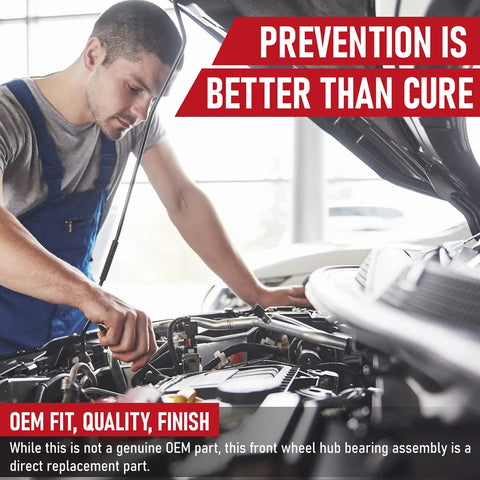 Mechanic installing Front Wheel Hub Bearing Assembly For Infiniti And Nissan Vehicles Including QX60 JX35 Altima Maxima Pathfinder