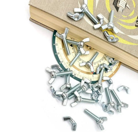 30 Piece Assortment Grab-And-Go Wing Nut And Wing Screw Kit With 1/4-20 Butterfly Screws And Nuts, Zinc Plated Hardware Fittings