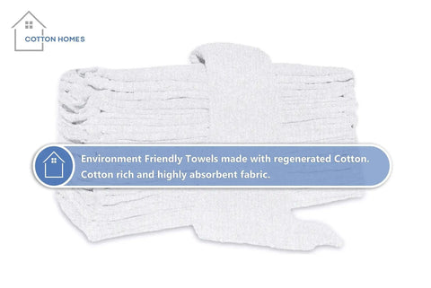 Tough As Nails Cotton Shop Towels 12x14 Inches Pack Of 50 Plus 5 Bonus Reusable Cleaning Rags 100 Percent Cotton Absorbent