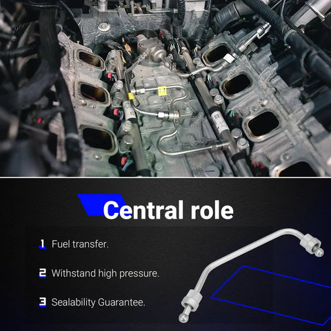 Installed intermediate fuel feed pipe high pressure fuel line from pump to rail for 2014 to 2021 Silverado 1500 Suburban Tahoe.