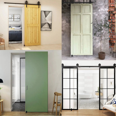 Heavy Duty Floor Guide For Sliding Barn Doors With Double Wheel Bottom Roller Wall Mount System No Punching Required Black 1 Pack Smooth And Quiet Operation Easy Install Fits Half Inch To Two Inch Doors in various door setups