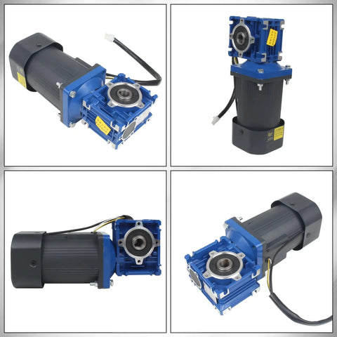 Heavy Duty 120W 110V AC Worm Gear Motor With Speed Governor Controller NMRV30 in various angles, 14mm output shaft
