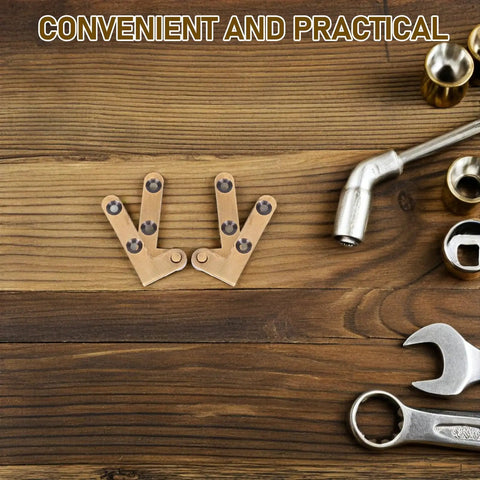Stealthy Bronze Pivot Door Hinges 2 Pack Heavy Duty Concealed Hardware For Secret Hidden Doors And Cabinets displayed on wooden surface.