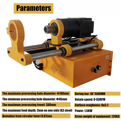Portable Line Boring Machine for Excavators and Loaders 110V Precision Hole Drilling Tool with 4.92 Foot Drilling Bar by Yokoma