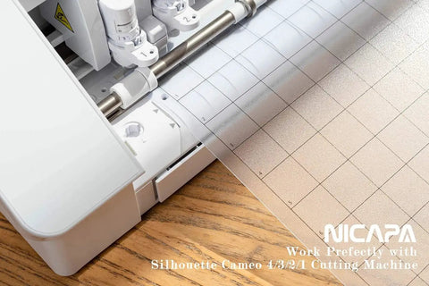 StandardGrip Cutting Mat For Silhouette Cameo 4 3 2 1 12x12 Inch 3 Pack With Standard Adhesive Replacement Pads For Crafting Vinyl Paper Quilting Scrapbooking By Nicapa in use