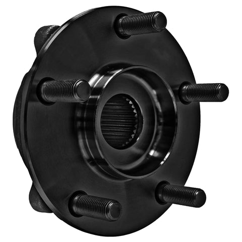 Front view of Beefed Up Front Wheel Bearing And Hub Assembly For Mazda 6 And CX5 2013 Through 2023, Black Series QBS513347.