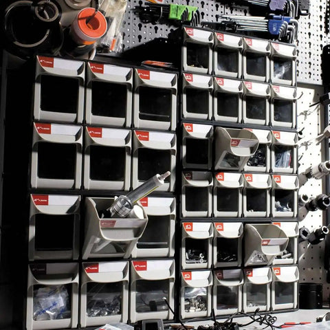 Stackable Eight Drawer Tool Organizer With Tilt Out Drawers For Small Parts, Workshop And Garage Cabinet, Black Modular Storage