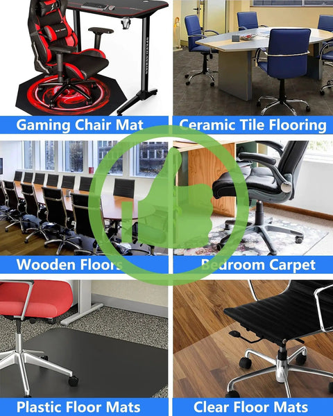 Heavy Duty Office Chair Wheels 5 Pack Replacement For Hardwood Floors And Carpet 2 Inch Universal Stem Seven Sixteenths that are compatible with various flooring types.