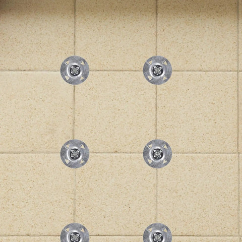 Foam Board Washer Set 220 Pcs Galvanized Steel One And One Eighth Inch Fasteners For Foam Board Panel Installation Rust Resistant Fixing Washers For Construction Drywall Insulation And DIY Projects installed on a wall.
