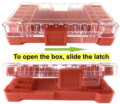 Plastic case for Five Piece Parabolic Flute Drill Bit Set, secure latch mechanism detailed, FTG USA storage solution