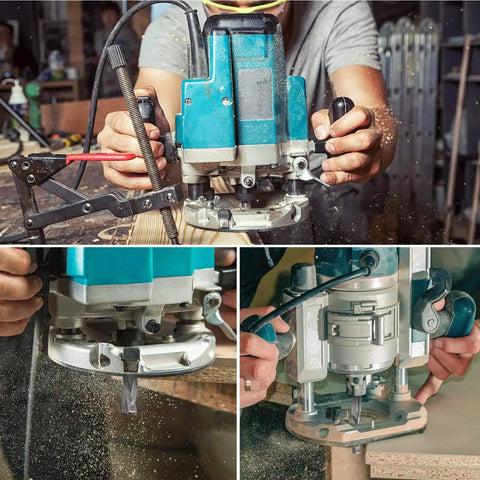 Upcut Spiral Router Bit 3 Flute With 1/2 Inch Shank And 1/2 Inch Cutting Diameter For Woodworking CNC Engraving in use.