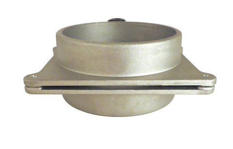 Front view of 4 in OD aluminum blast gate cutoff valve for dust collection, Amazon ABG4