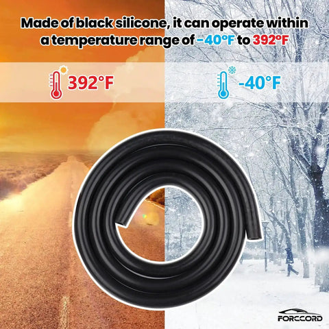 Automotive Vacuum Hose Kit With 6 Five Foot Hoses 64 Hose Connectors 24 Clamps Silicone Vacuum Tubing For Cars Temperature Range