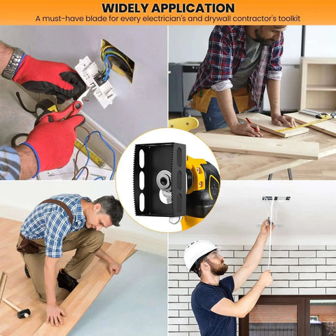 Pro Grade Drywall Outlet Cutter Tool Square Slot Cutter For Most Oscillating Tools Cut In Single Gang Wall Boxes Stainless Steel
