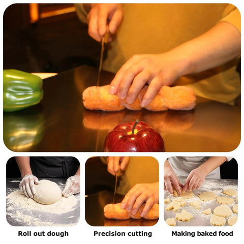 Stainless Steel Cutting Board For Kitchen, Heavy Duty Metal Chopping Mat For Meat, Fruits, Vegetables, Bread And Baking, 40 X 30 Cm, Durable Non Slip Surface, Knife Friendly Edge, Perfect For Meal Prep And Busy Home Kitchens.