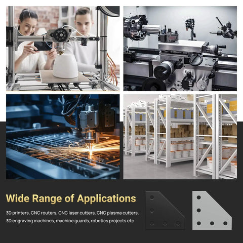 Wide range of applications for 12 Set Corner Bracket Kit For 20x20mm Aluminum Extrusion Profiles With L Shape Joint Plates