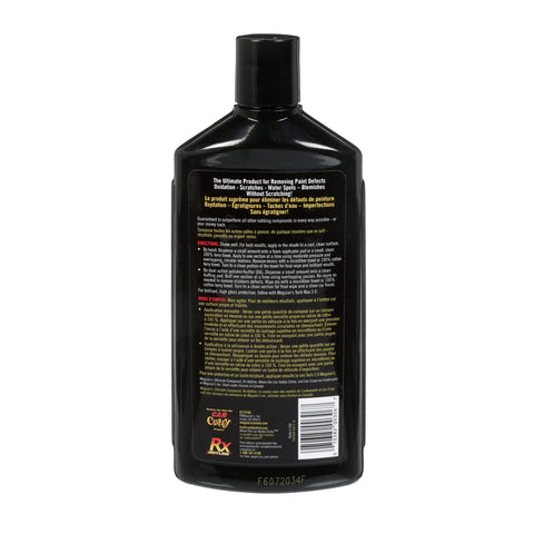 Back view of Ultimate Compound Pro Grade Car Scratch Remover For Killer Shine And Glossy Paint Finish Defect Removal Paint Correction Compound For Single Stage And Clear Coat 15.2 Oz.