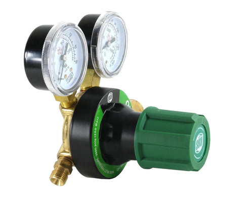 Oxygen And Propane Regulator Combo For Oxy Fuel Welding And Cutting V350 Series with heavy duty forged brass body and gauges.