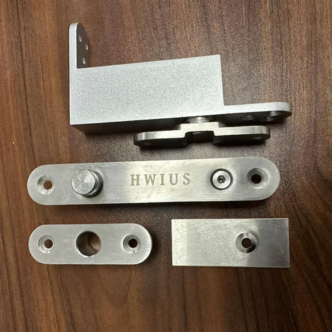 Components of Hidden Self Closing Pivot Door Hinges With 360 Degree Swing Stainless Steel Concealed Door Hardware For Wood Doors